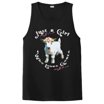 Just A Girl Who Loves Goats | Goat Farm Crazy Lady Gift PosiCharge Competitor Tank