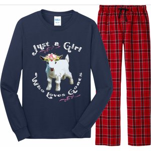 Just A Girl Who Loves Goats | Goat Farm Crazy Lady Gift Long Sleeve Pajama Set