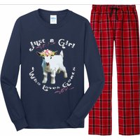 Just A Girl Who Loves Goats | Goat Farm Crazy Lady Gift Long Sleeve Pajama Set