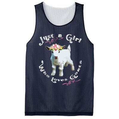 Just A Girl Who Loves Goats | Goat Farm Crazy Lady Gift Mesh Reversible Basketball Jersey Tank