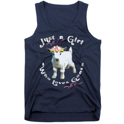 Just A Girl Who Loves Goats | Goat Farm Crazy Lady Gift Tank Top