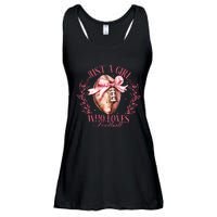 Just A Girl Who Love Football Fall Coquette Bow Ladies Essential Flowy Tank