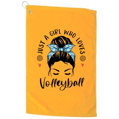 Just A Girl Who Loves Volleyball Gifts For Teen Girls Gift Platinum Collection Golf Towel