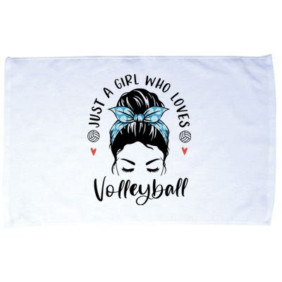 Just A Girl Who Loves Volleyball Gifts For Teen Girls Gift Microfiber Hand Towel