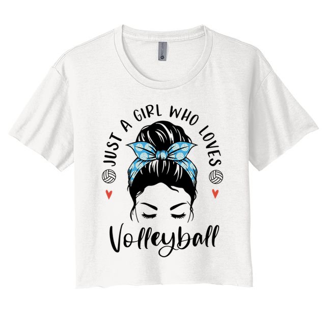 Just A Girl Who Loves Volleyball Gifts For Teen Girls Gift Crop Top