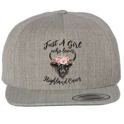 Just A Girl Who Loves Highland Cows Women Wool Snapback Cap