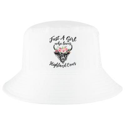 Just A Girl Who Loves Highland Cows Women Cool Comfort Performance Bucket Hat