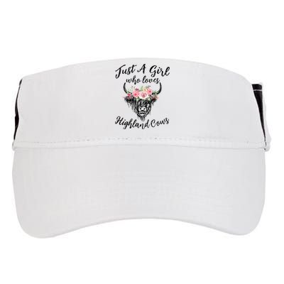 Just A Girl Who Loves Highland Cows Women Adult Drive Performance Visor