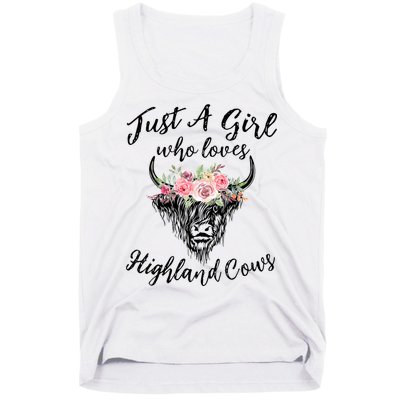 Just A Girl Who Loves Highland Cows Women Tank Top