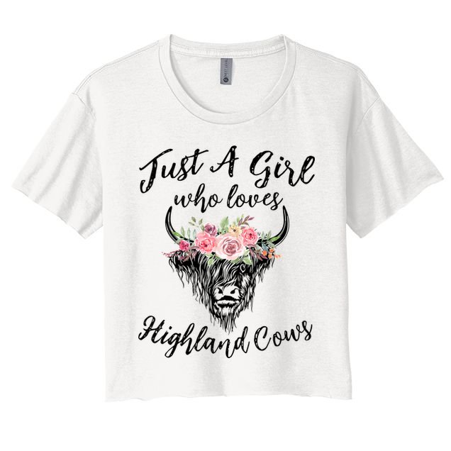 Just A Girl Who Loves Highland Cows Women Crop Top