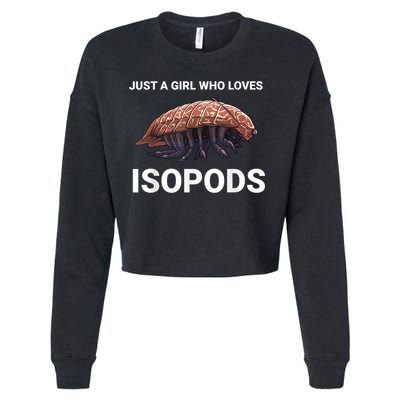 Just A Girl Who Loves Isopods Cute Isopod Cropped Pullover Crew