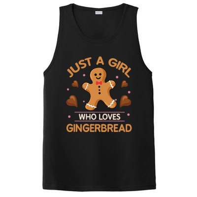 Just A Girl Who Loves Gingerbread Man Funny Christmas PosiCharge Competitor Tank