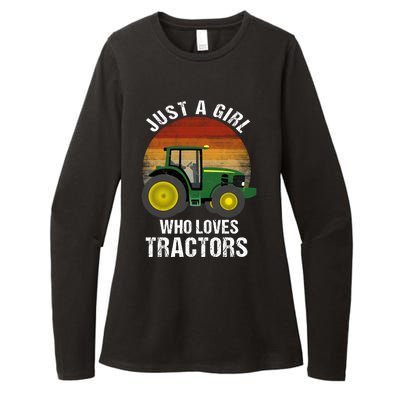 Just A Girl Who Loves Tractors Womens CVC Long Sleeve Shirt