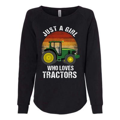 Just A Girl Who Loves Tractors Womens California Wash Sweatshirt