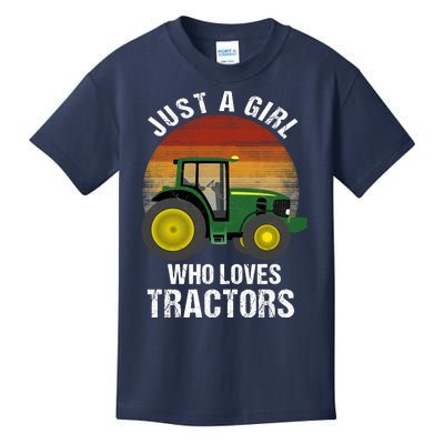 Just A Girl Who Loves Tractors Kids T-Shirt