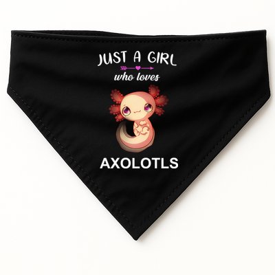 Just A Girl Who Loves Axolotls USA-Made Doggie Bandana