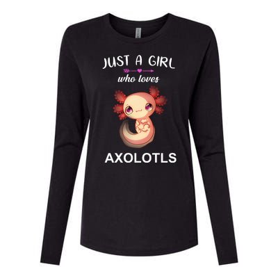 Just A Girl Who Loves Axolotls Womens Cotton Relaxed Long Sleeve T-Shirt