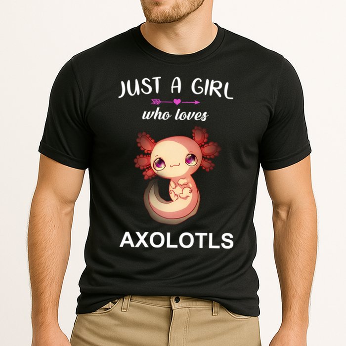 Just A Girl Who Loves Axolotls Cooling Performance Crew T-Shirt