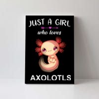 Just A Girl Who Loves Axolotls Canvas