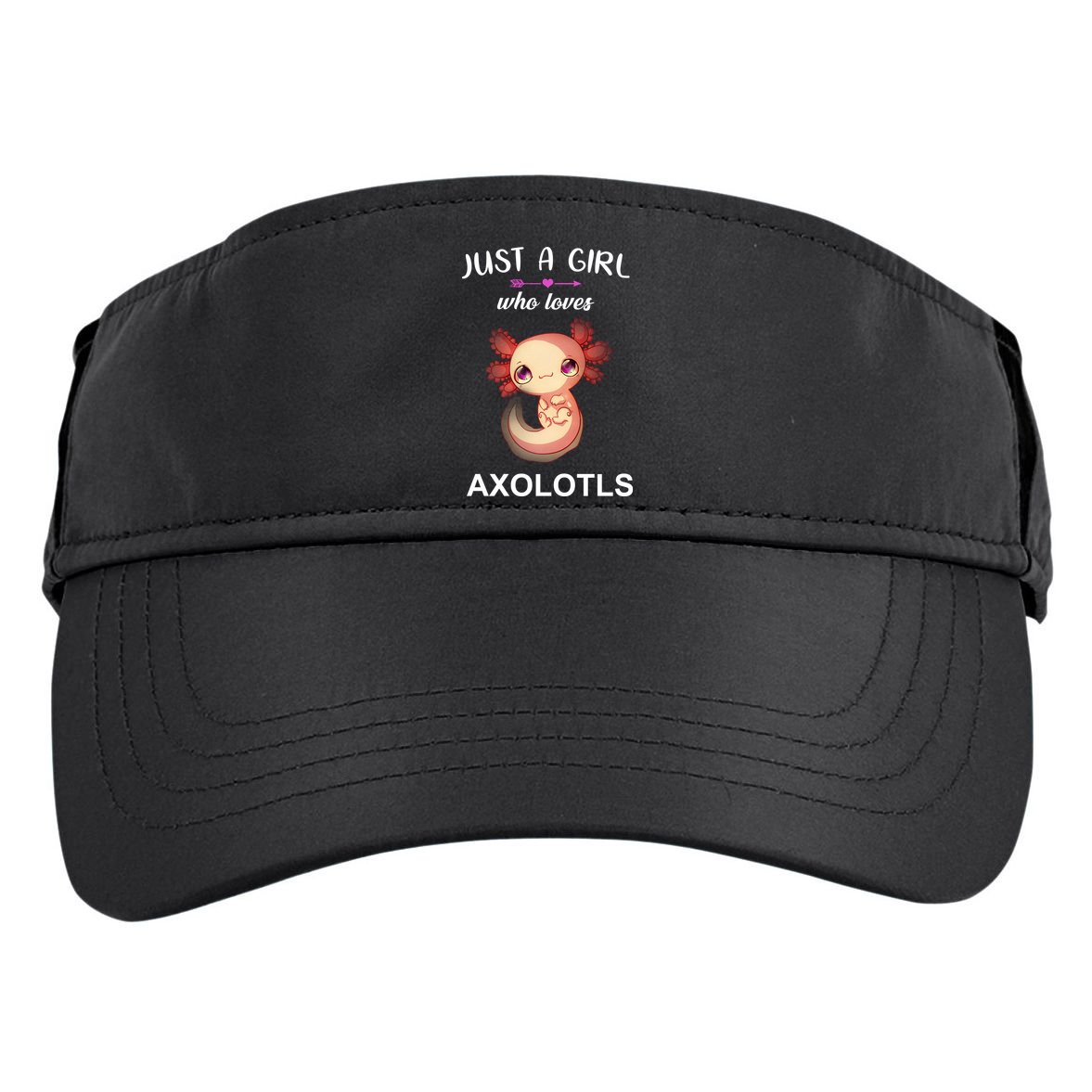 Just A Girl Who Loves Axolotls Adult Drive Performance Visor