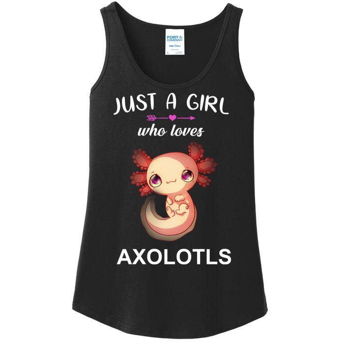 Just A Girl Who Loves Axolotls Ladies Essential Tank