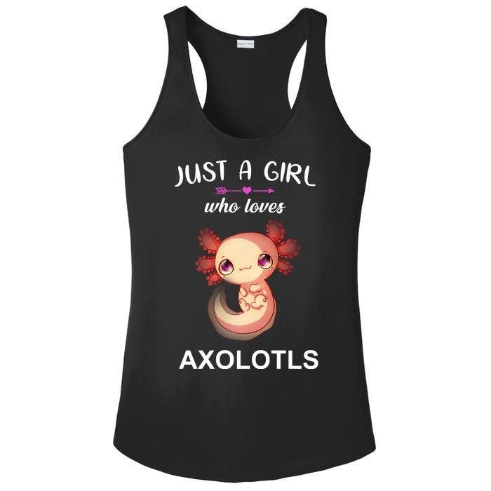 Just A Girl Who Loves Axolotls Ladies PosiCharge Competitor Racerback Tank