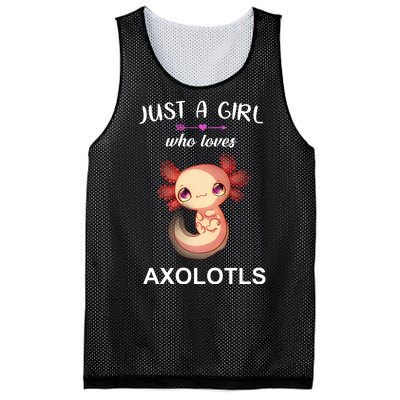 Just A Girl Who Loves Axolotls Mesh Reversible Basketball Jersey Tank