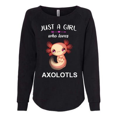 Just A Girl Who Loves Axolotls Womens California Wash Sweatshirt