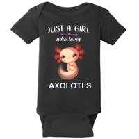 Just A Girl Who Loves Axolotls Baby Bodysuit