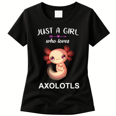Just A Girl Who Loves Axolotls Womens T-Shirt