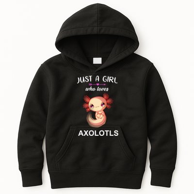 Just A Girl Who Loves Axolotls Kids Hoodie