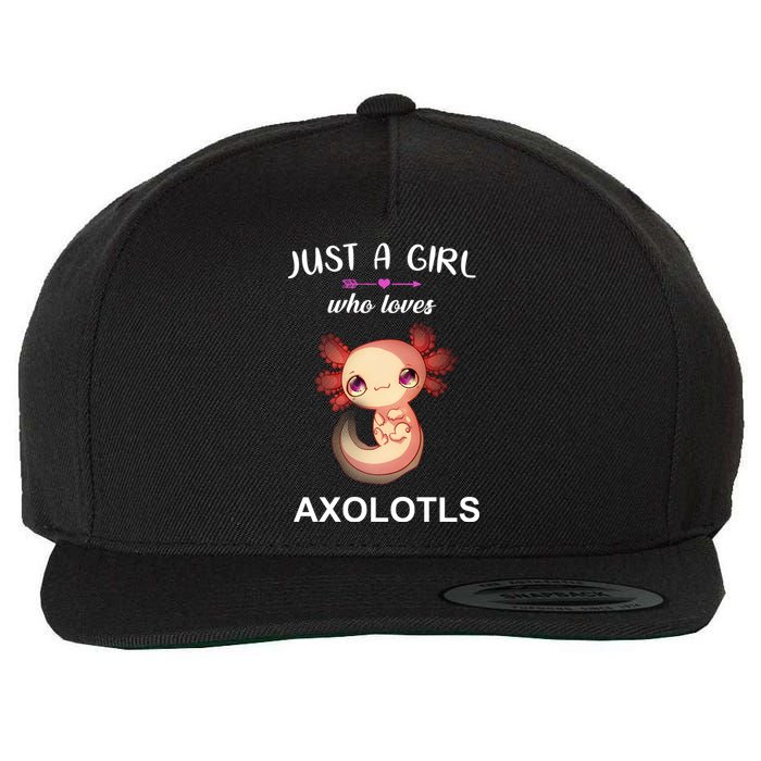 Just A Girl Who Loves Axolotls Wool Snapback Cap