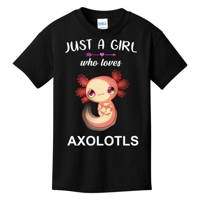 Just A Girl Who Loves Axolotls Kids T-Shirt