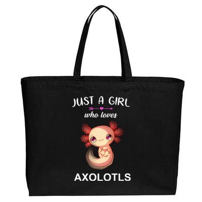 Just A Girl Who Loves Axolotls Cotton Canvas Jumbo Tote