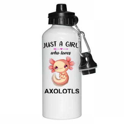 Just A Girl Who Loves Axolotls Aluminum Water Bottle