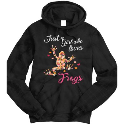 Just A Girl Who Loves Frogs Tie Dye Hoodie