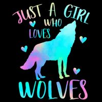 Just a Girl Who Loves wolves Watercolor Cute wolf lover Hoodie