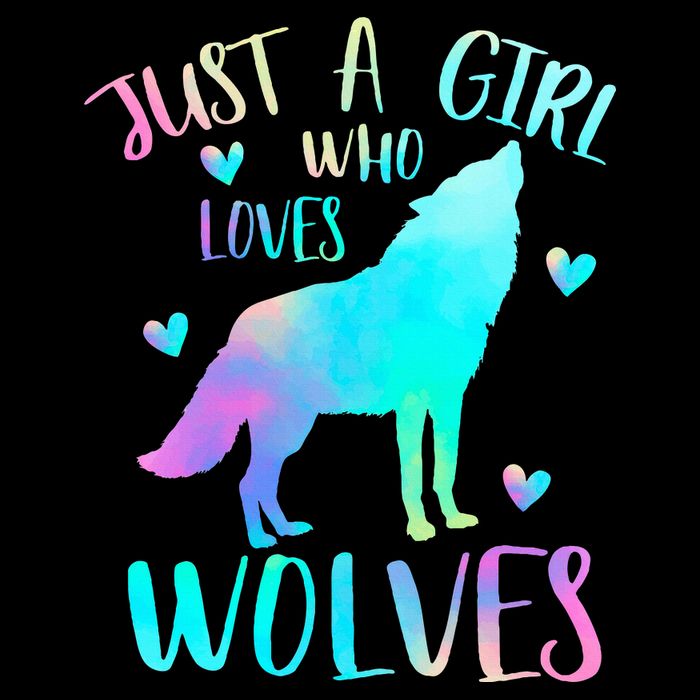 Just a Girl Who Loves wolves Watercolor Cute wolf lover Hoodie