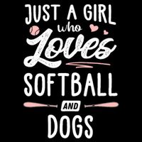 Just A Girl Who Loves Softball And Dogs Graphic Wo City Backpack