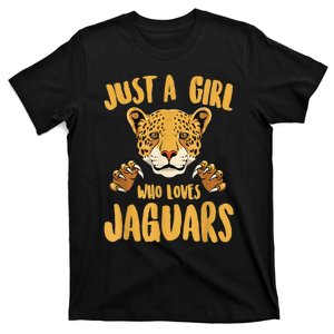 Just A Girl Who Loves Jaguars Funny Jaguar Women Girl T-Shirt