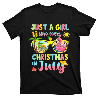 Just A Girl Who Loves Christmas In July Summer T-Shirt