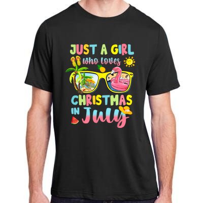 Just A Girl Who Loves Christmas In July Summer Adult ChromaSoft Performance T-Shirt