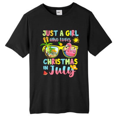 Just A Girl Who Loves Christmas In July Summer Tall Fusion ChromaSoft Performance T-Shirt