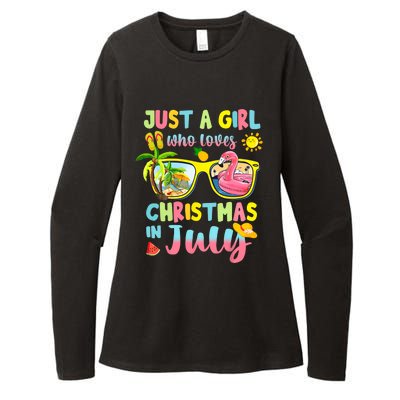 Just A Girl Who Loves Christmas In July Summer Womens CVC Long Sleeve Shirt