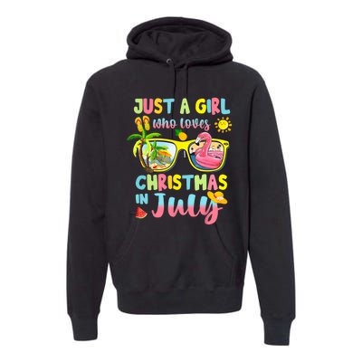 Just A Girl Who Loves Christmas In July Summer Premium Hoodie