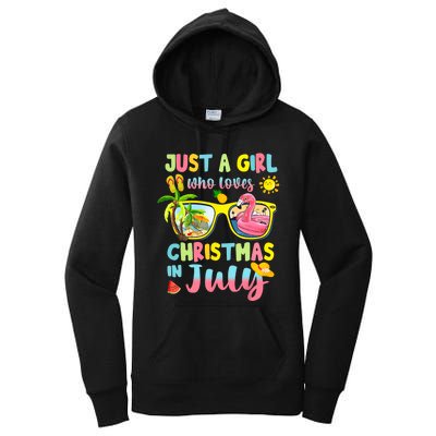 Just A Girl Who Loves Christmas In July Summer Women's Pullover Hoodie