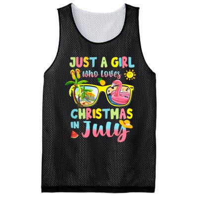 Just A Girl Who Loves Christmas In July Summer Mesh Reversible Basketball Jersey Tank