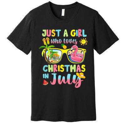 Just A Girl Who Loves Christmas In July Summer Premium T-Shirt