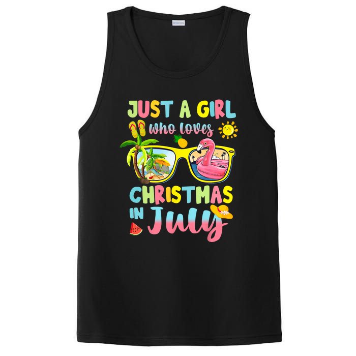 Just A Girl Who Loves Christmas In July Summer PosiCharge Competitor Tank