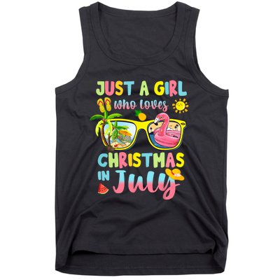 Just A Girl Who Loves Christmas In July Summer Tank Top